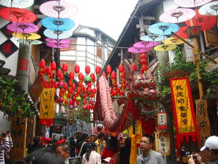 chongqing women, ciqikou ancient town