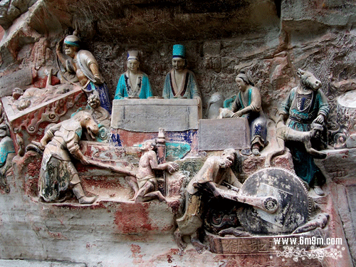 chongqing women, dazu rock carvings