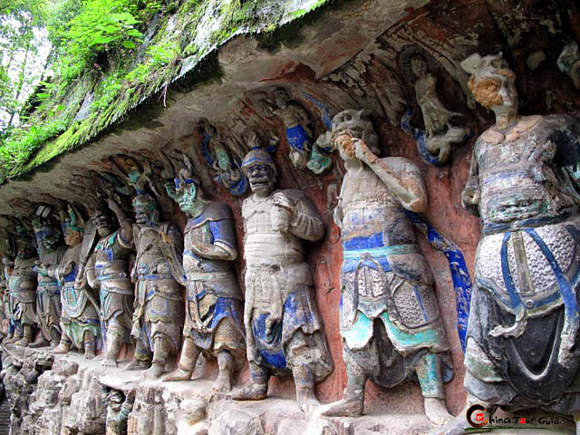 chongqing women, dazu rock carvings